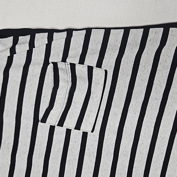 Papermoon Tank Top Gray and White Stripe with Pocket and Sheer Black Back Size M - Picture 8 of 15